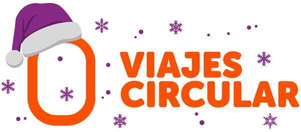 Logo viajes circular tematica navidad